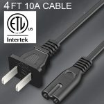 10A AC Power Cord 4ft