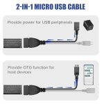 Micro USB OTG Adapter with Micro USB Power