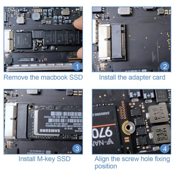 NGFF M.2 nVME SSD Adapter Card for MacBook Upgrades 1