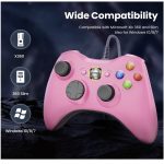 Voyee Xbox 360 PC Compatible Wired Controller Pink