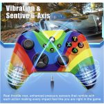 Wireless Replacement Xbox Controller Painted Rainbow Custom