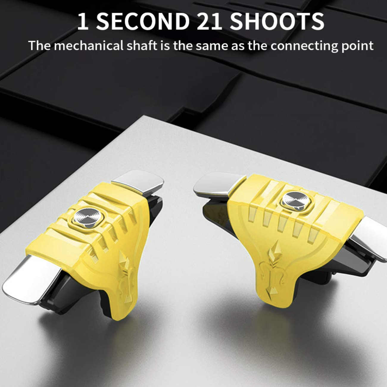 High Sensitivity F1 Metal Trigger Buttons for First Person Shooter Mobile Phone Games Yellow High Sensitivity F1 Metal Trigger Buttons for First Person Shooter Mobile Phone Games Yellow