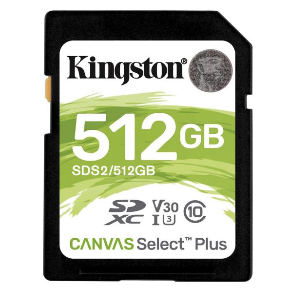 Kingston SDXC Canvas Select Plus V30 Memory Card SDS2 512 GB