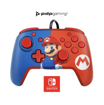 PDP REMATCH Nintendo Switch Pro Controller Red Blue Mario