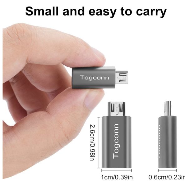 Togconn USB Type C Female to Micro USB Male Adapter