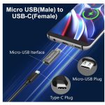 Togconn USB Type C Female to Micro USB Male Adapter 3