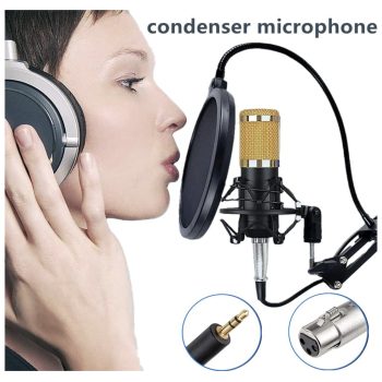 ZINGYOU Condenser Microphone Bundle BM 800 with Live Sound Card