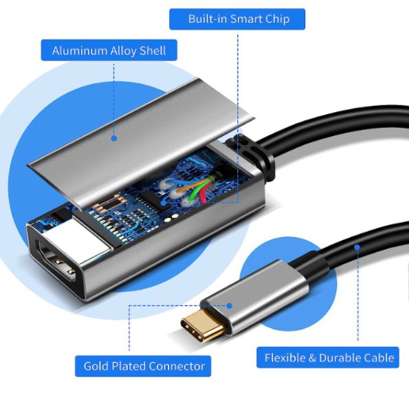 4K Thunderbolt USB C to HDMI Adapter Cable