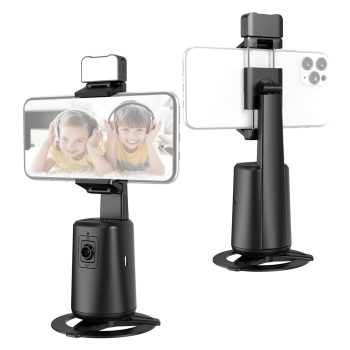 Andoer Auto 360 Face Tracking Gimbal Tripod with Fill Light Black