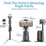 Auto Face Tracking Camera Mount with 360%C2%B0 Rotation No App Required Rechargeable Black