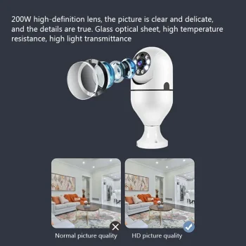 E27 Bulb Surveillance Camera 2.4G Wi Fi 100W