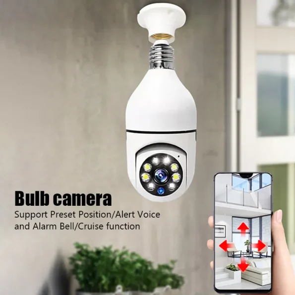 E27 Bulb Surveillance Camera 2.4G Wi Fi 100W 1