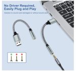 External USB to 3.5mm Jack Audio Adapter Sound Card