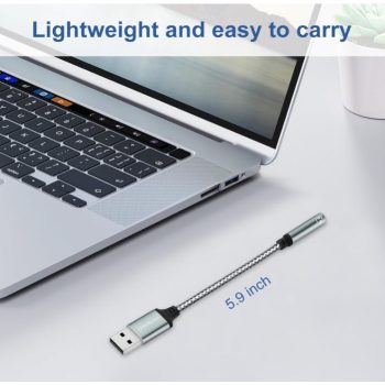External USB to 3.5mm Jack Audio Adapter Sound Card 2