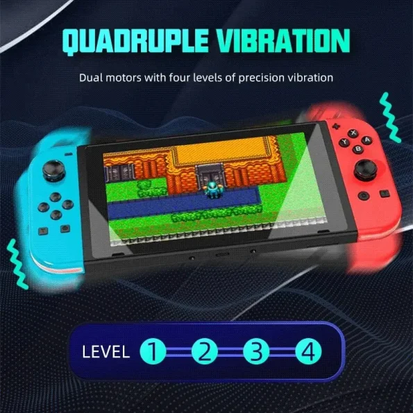 Nintendo Switch Compatible Wireless Left and Right Joycon Controllers Dual Vibration and Motion Control Supported Red Blue RGB 1 1