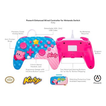 PowerA Enhanced Wired Controller for Nintendo Switch Kirby 2
