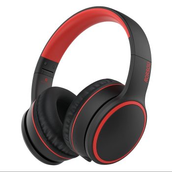 RORSOU B10 Bluetooth Over Ear Headphones Black Red
