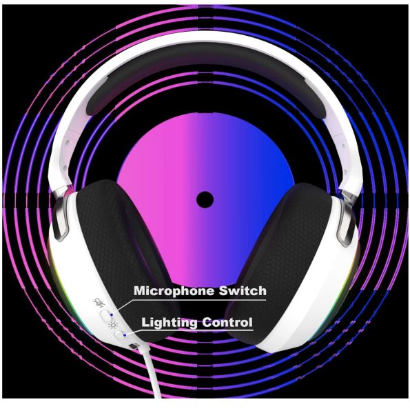 Targeal RGB Gaming Headset with Microphone White 3