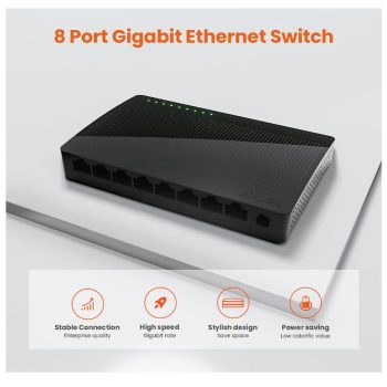 Tenda SG108 8 Port Unmanaged Gigabit Home Ethernet Switch