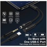 USB Type C Fast Charger Cable 3.5mm Headphone Adapter