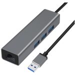 DTech 3 Port USB to Ethernet Adapter