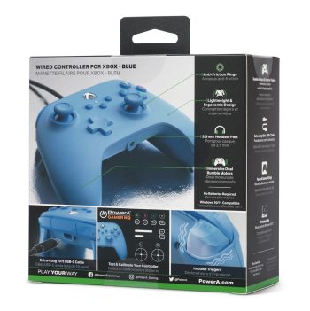 PowerA Wired Controller for Xbox Series XS Officially Licensed for Xbox Blue Back