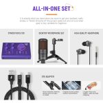 Synido Podcast Equipment Bundle Purple