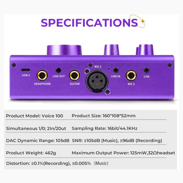 Synido Podcast Equipment Bundle Purple 7