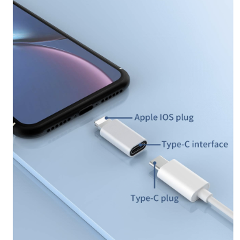 USB C Female to Lightning Male PD Fast Charging Adapter Standard