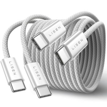 60W Fast Charging Braided Type C to C Cable White