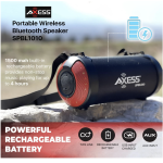 Axess SPBL1010 Wireless Bluetooth Speaker Red Black