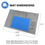 Deluxe Soldering Mat with Removable Heat Resistant Mat Blue