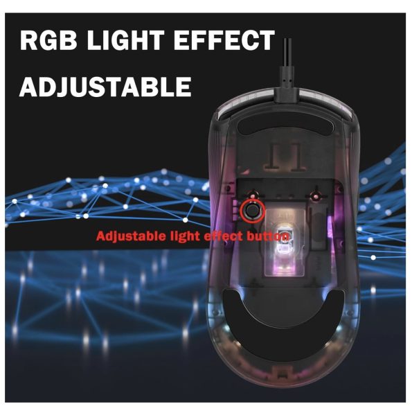 eirix Wired USB Gaming Mouse 6 Color RGB Backlit Black 3