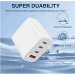 40W USB C-A 4-Port Fast Charging Block – White