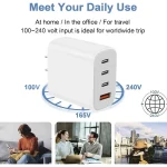 40W USB C-A 4-Port Fast Charging Block – White