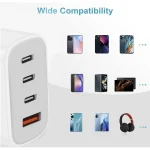 40W USB C-A 4-Port Fast Charging Block – White