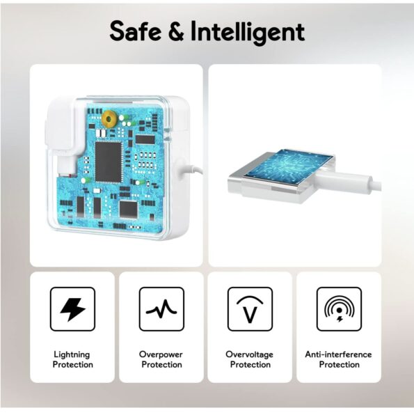 60 W - Replacement Mac Book Pro T-Tip Magnetic Power Adapter - After 2012 - 16.5V 3.65A 2