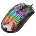 eirix Wired USB Gaming Mouse – 6 Color RGB Backlit – Lightweight – Optical Mouse – Adjustable DPI 7200 – Plug Play with Side Button – Black