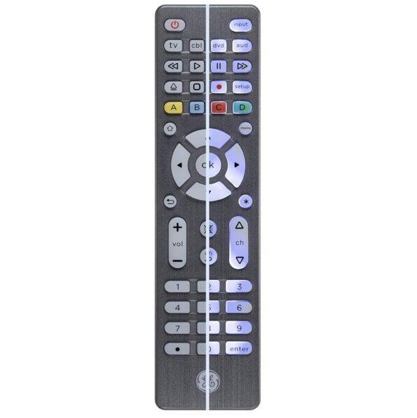 GE Replacement Universal Remote Control with Backlit Buttons - 4-Devices - Graphite x1