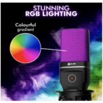 KLIM Muse RGB Wireless Gaming Microphone with Pop filter – Black