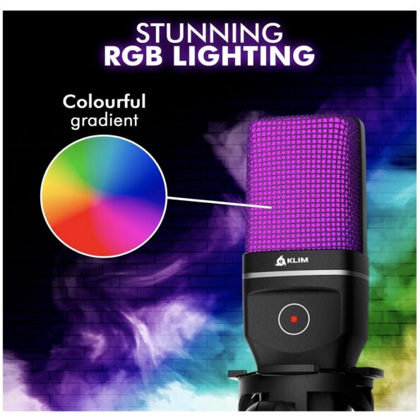 KLIM Muse RGB Wireless Gaming Microphone with Pop filter - Black 3