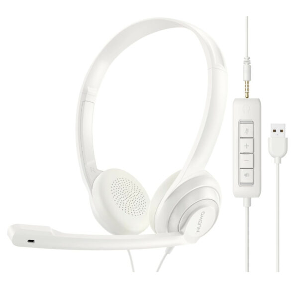 NUBWO HW03 USB Computer Headset - White