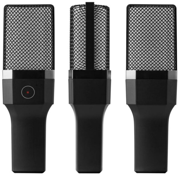 USB Computer Microphone with RGB Lights for Gaming Streaming Podcasts - Black 6