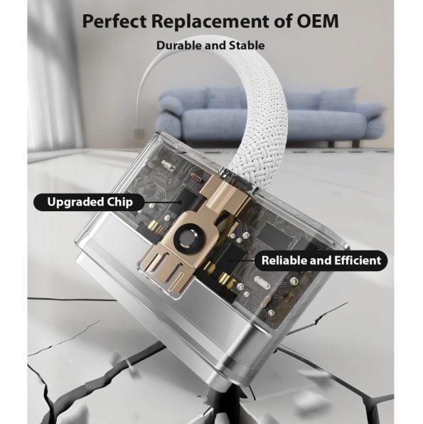 140W - Nylon Braided USB-C to Magnetic 3 Cable for MacBooks - 5