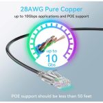 Cat6a 10G 550MHZ Slim Ethernet Cable – Black