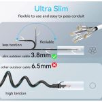 Cat6a 10G 550MHZ Slim Ethernet Cable – Black