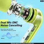 Air31TWS True Wireless Bluetooth 5.0 Earbuds with Noise Reduction – LED Display Case – Light Blue