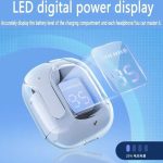 Air31TWS True Wireless Bluetooth 5.0 Earbuds with Noise Reduction – LED Display Case – Light Blue