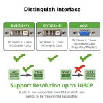 DVI-D Male 24+1 PIN to VGA Female 15 PIN Adapter
