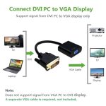 DVI-D Male 24+1 PIN to VGA Female 15 PIN Adapter